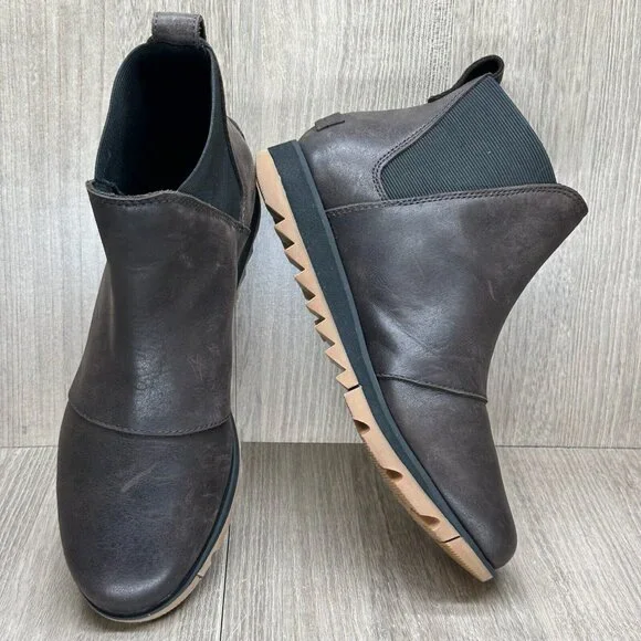 Sorel Boots Womens 7.5 Harlow Chelsea Ankle Waterproof Leather Brown NL3726-205 - Picture 7 of 12